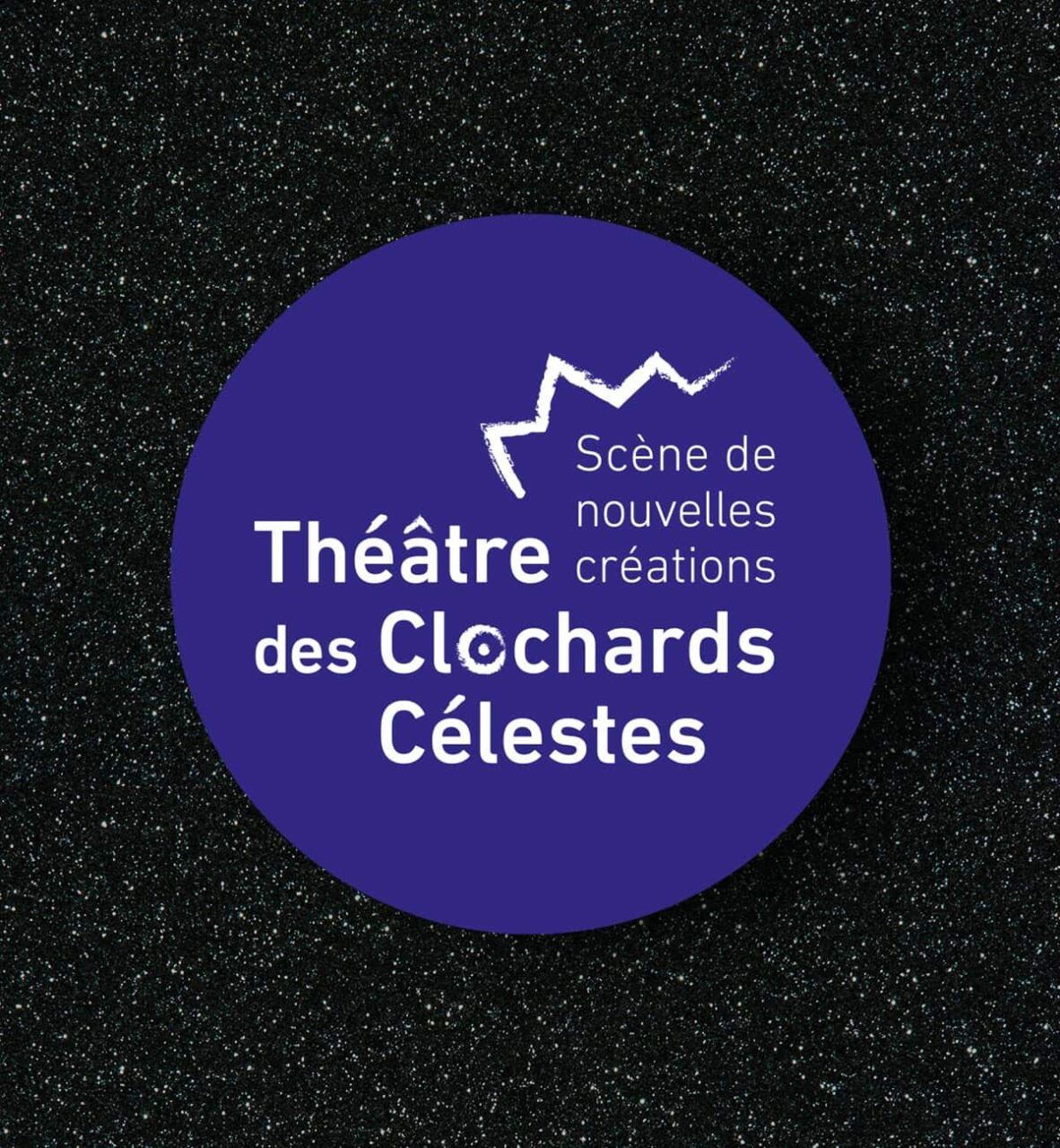 logo sur fond bleu du théâtre
