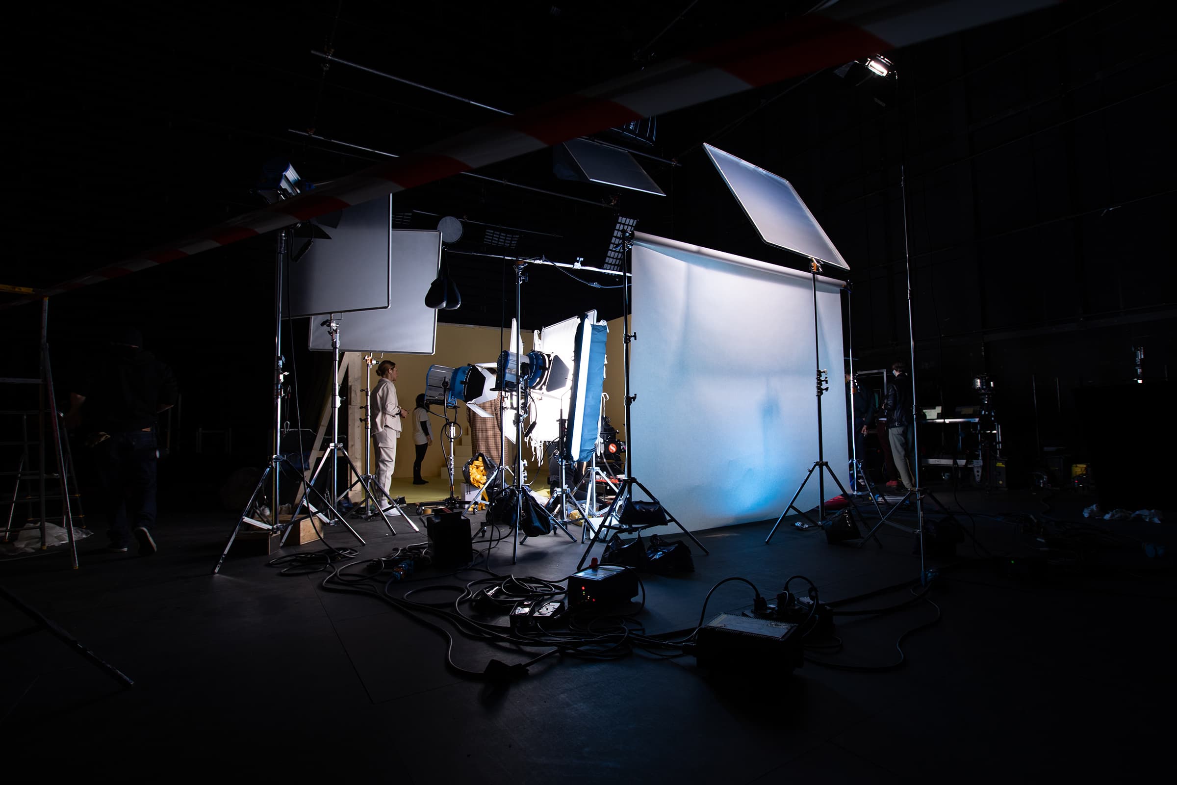 Photo d'un tournage dasn un studio au Pôle Pixel