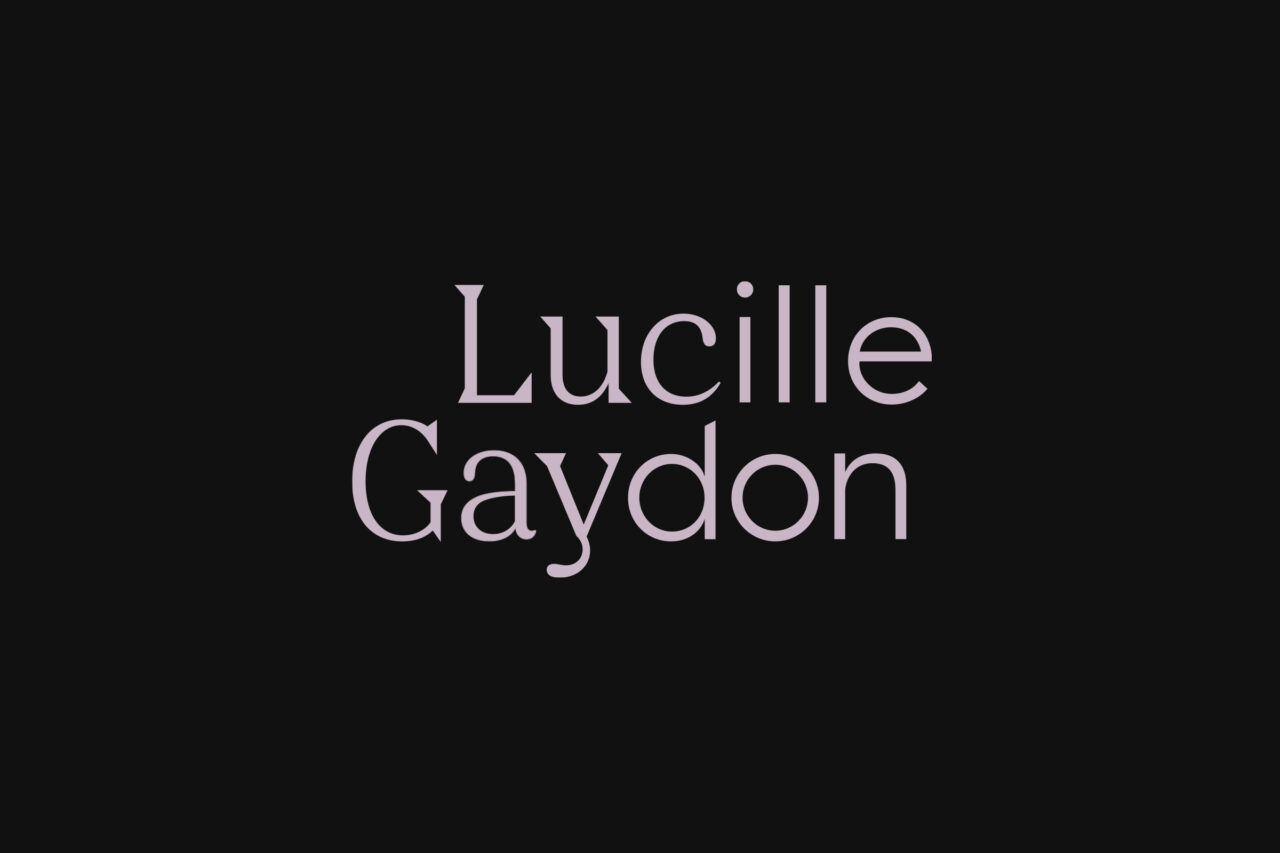 logo Lucille Gaydon sur fond noir