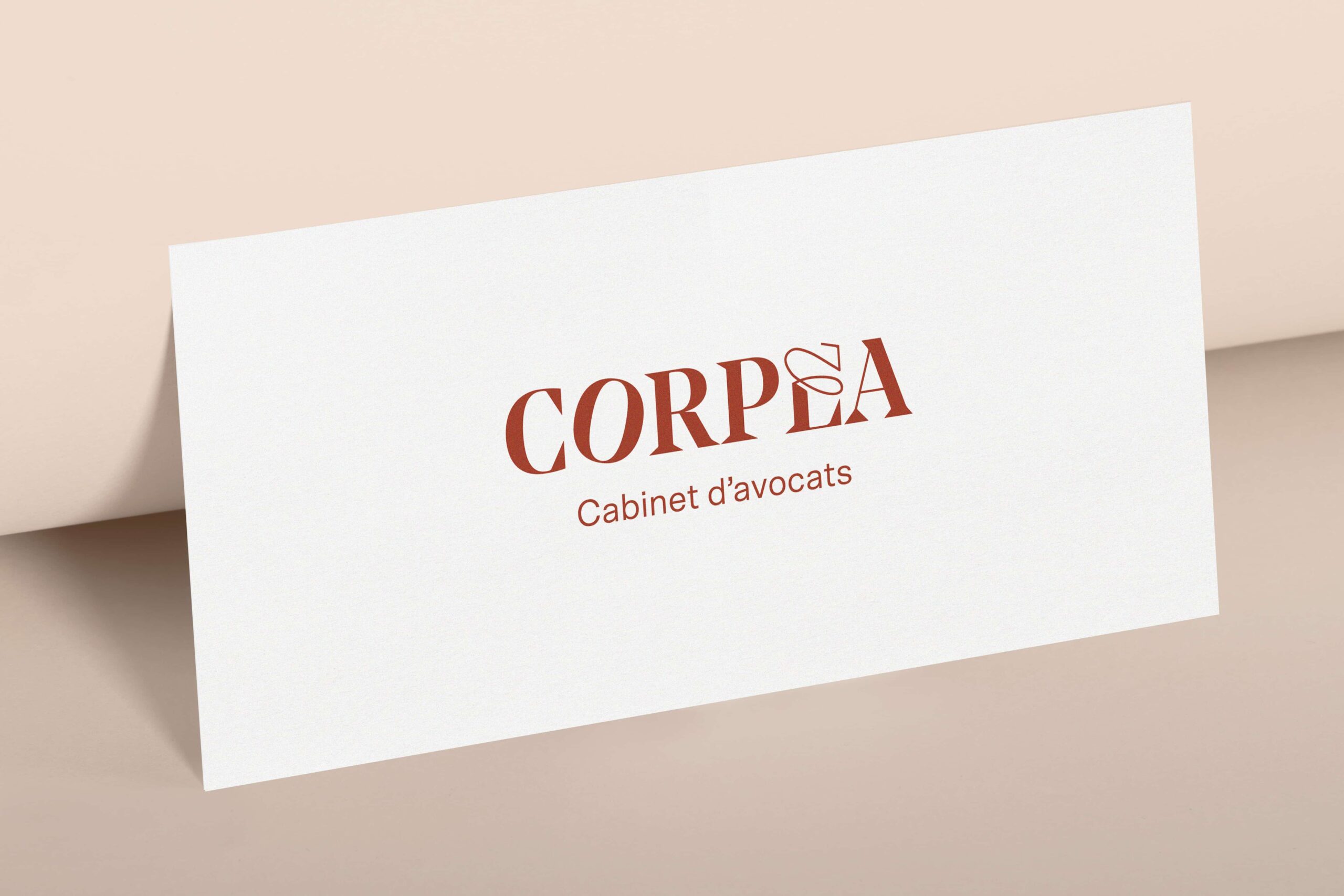 Carte de correspondance Corpea avec le logo rouge